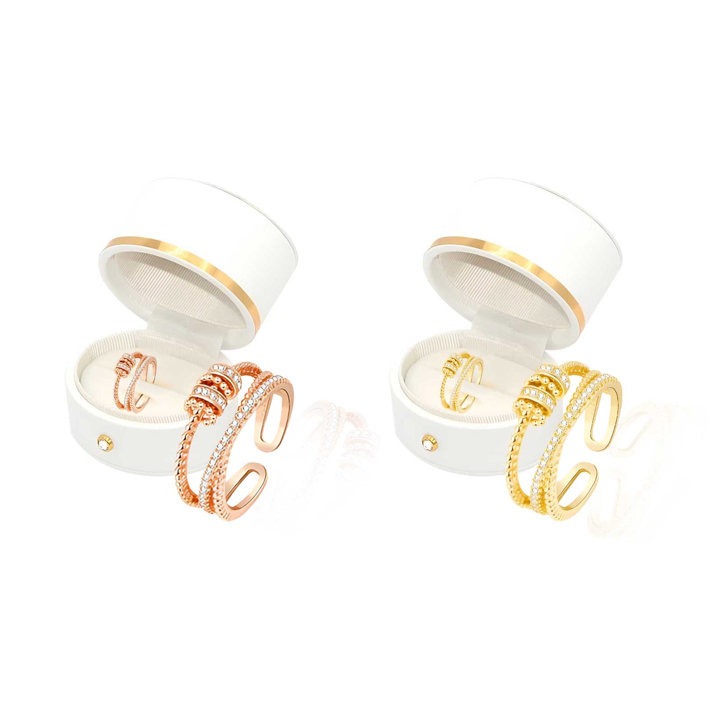 MetaboRing™ Threanic Triple Fidget Ring – Stoffwechsel steigern, entgiften und Gewichtsverlust unterstützen