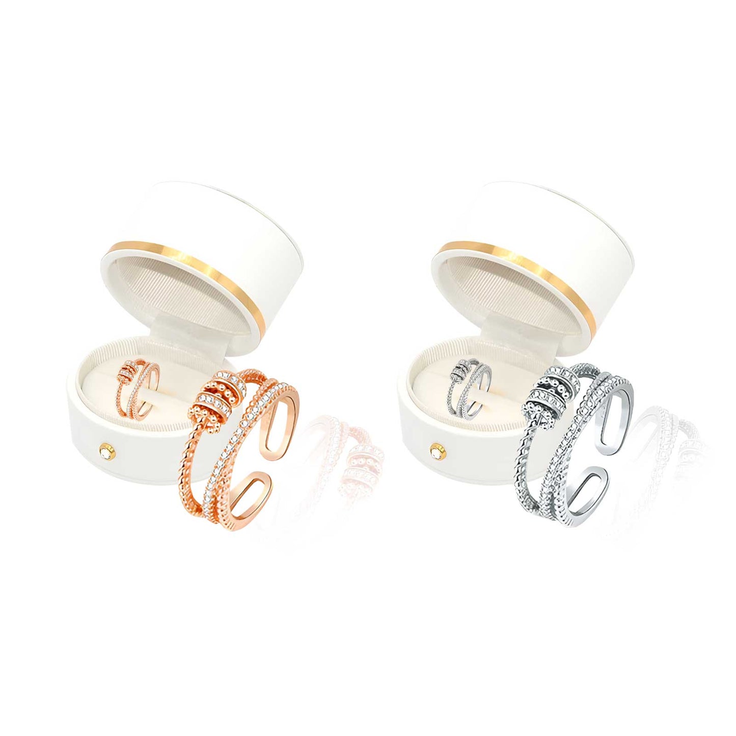 MetaboRing™ Threanic Triple Fidget Ring – Stoffwechsel steigern, entgiften und Gewichtsverlust unterstützen