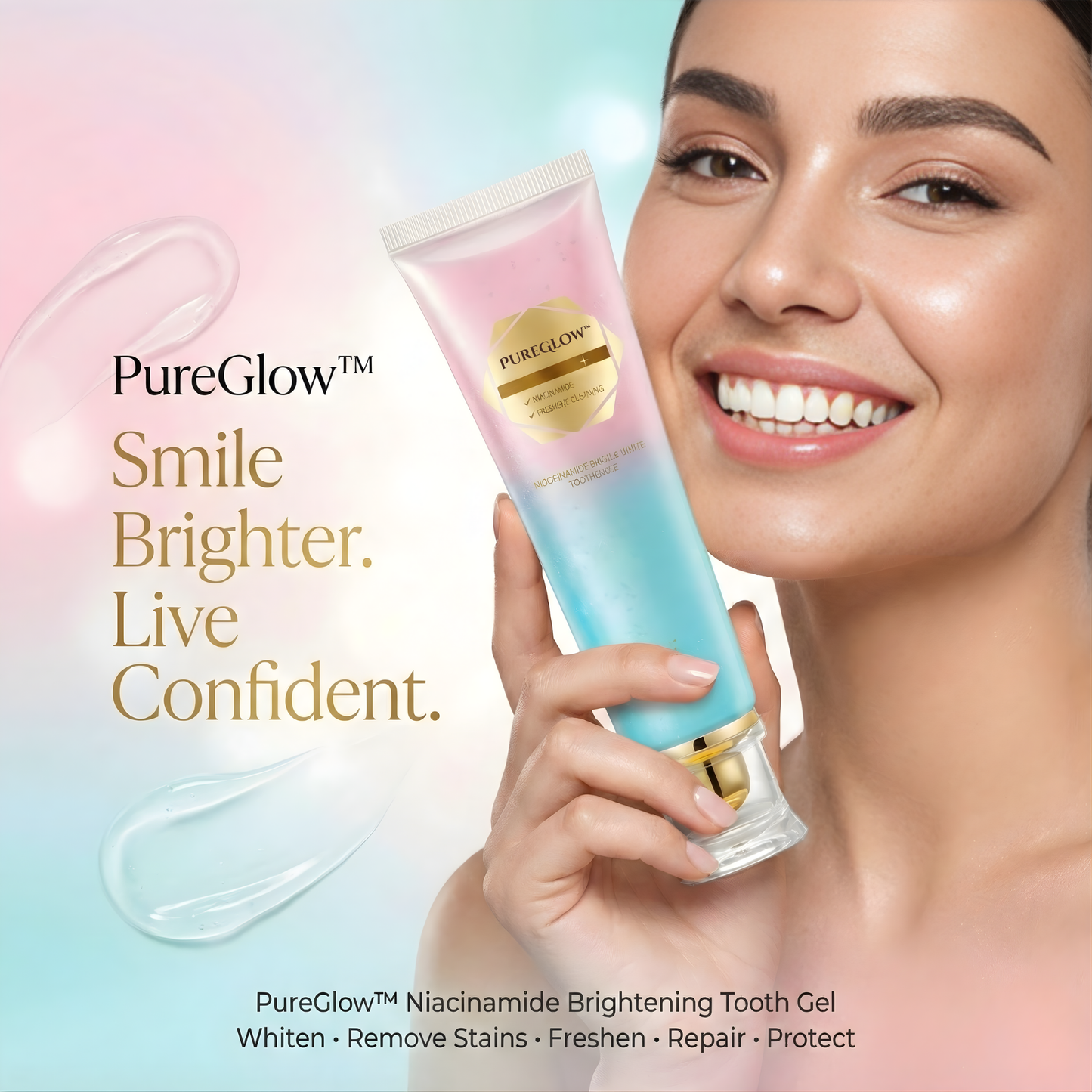 GlowPaste™ - Sichtbar weißere Zähne nach dem ersten Putzen