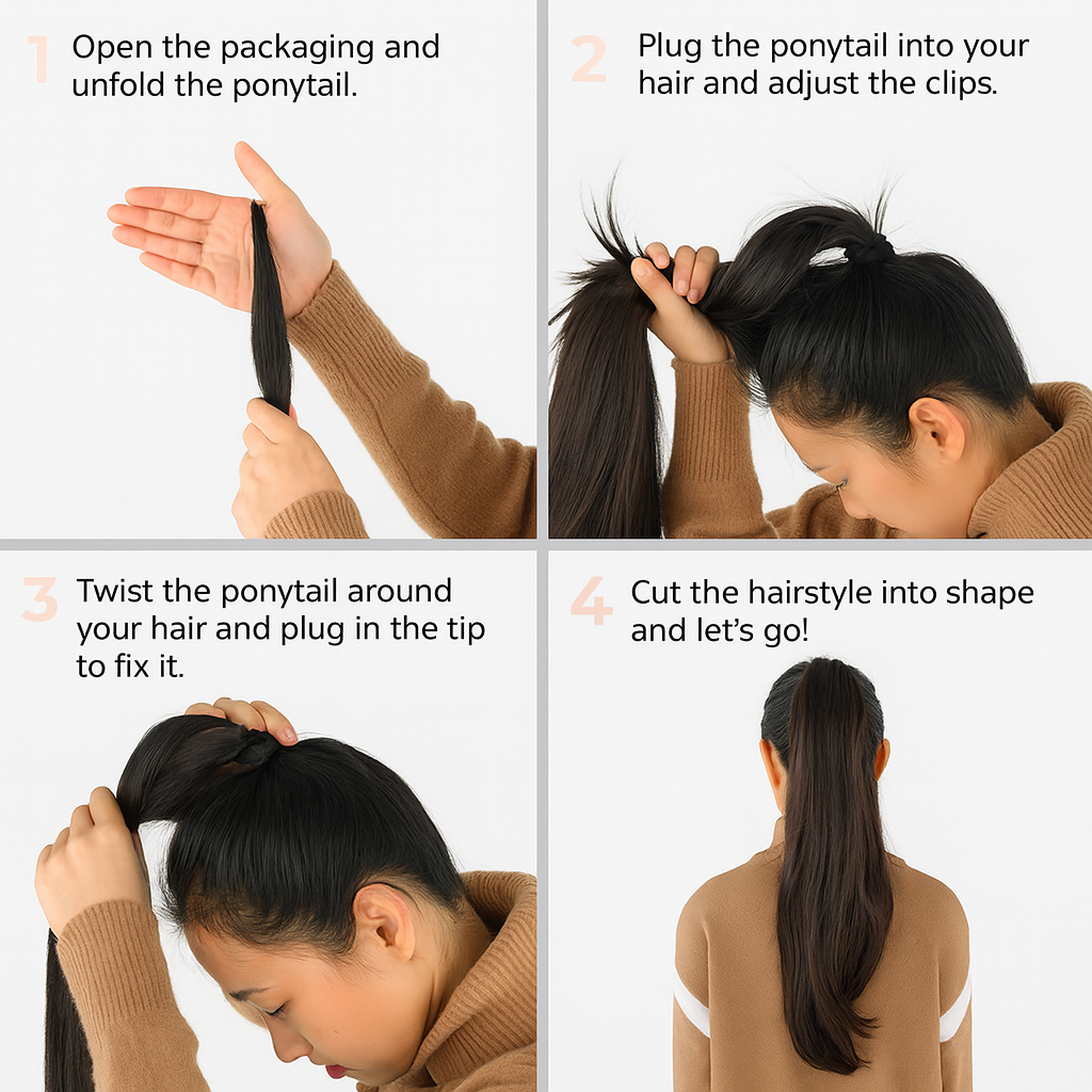 Lisa™ Wrap Ponytail – Sofortiges Volumen & Länge in Sekunden