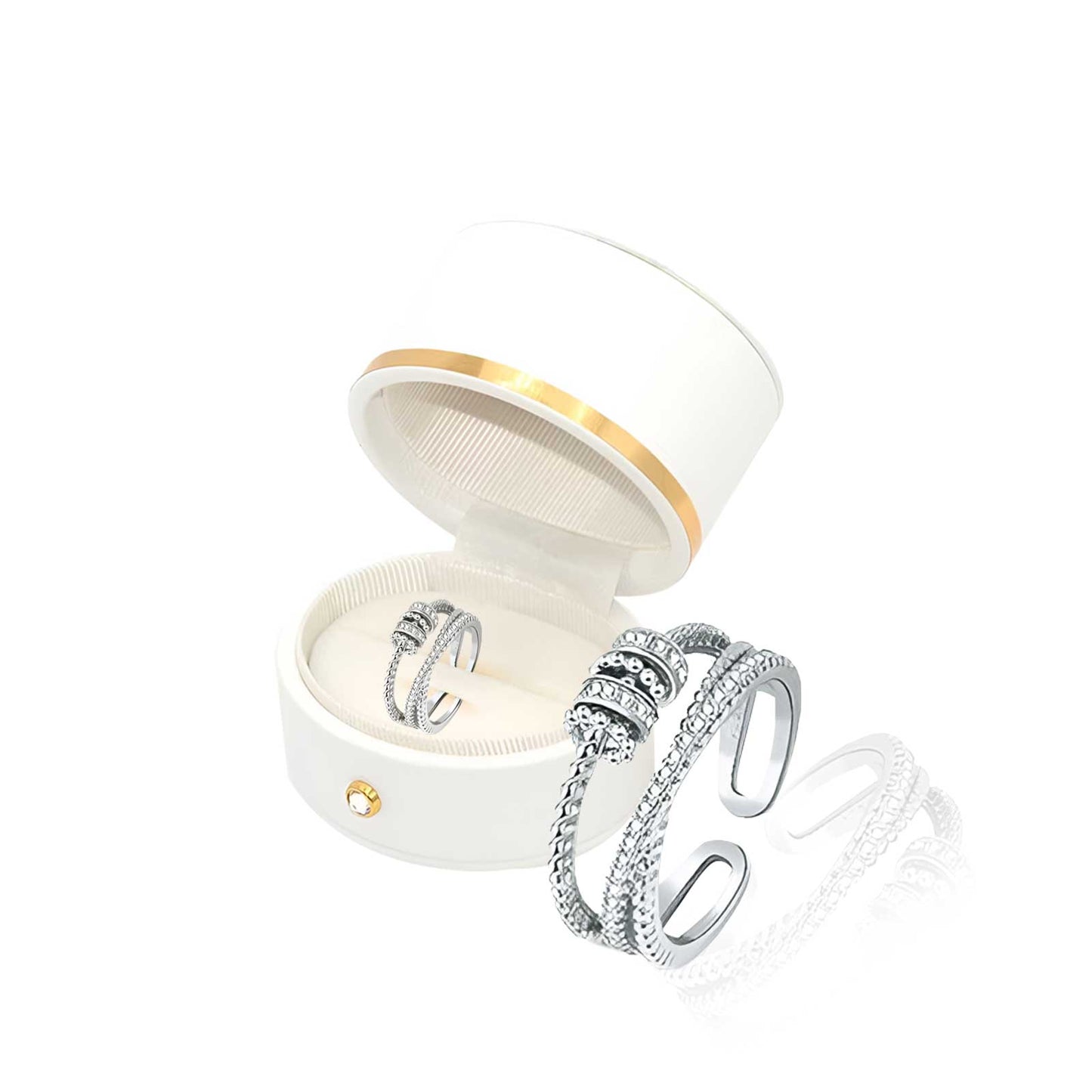 MetaboRing™ Threanic Triple Fidget Ring – Stoffwechsel steigern, entgiften und Gewichtsverlust unterstützen