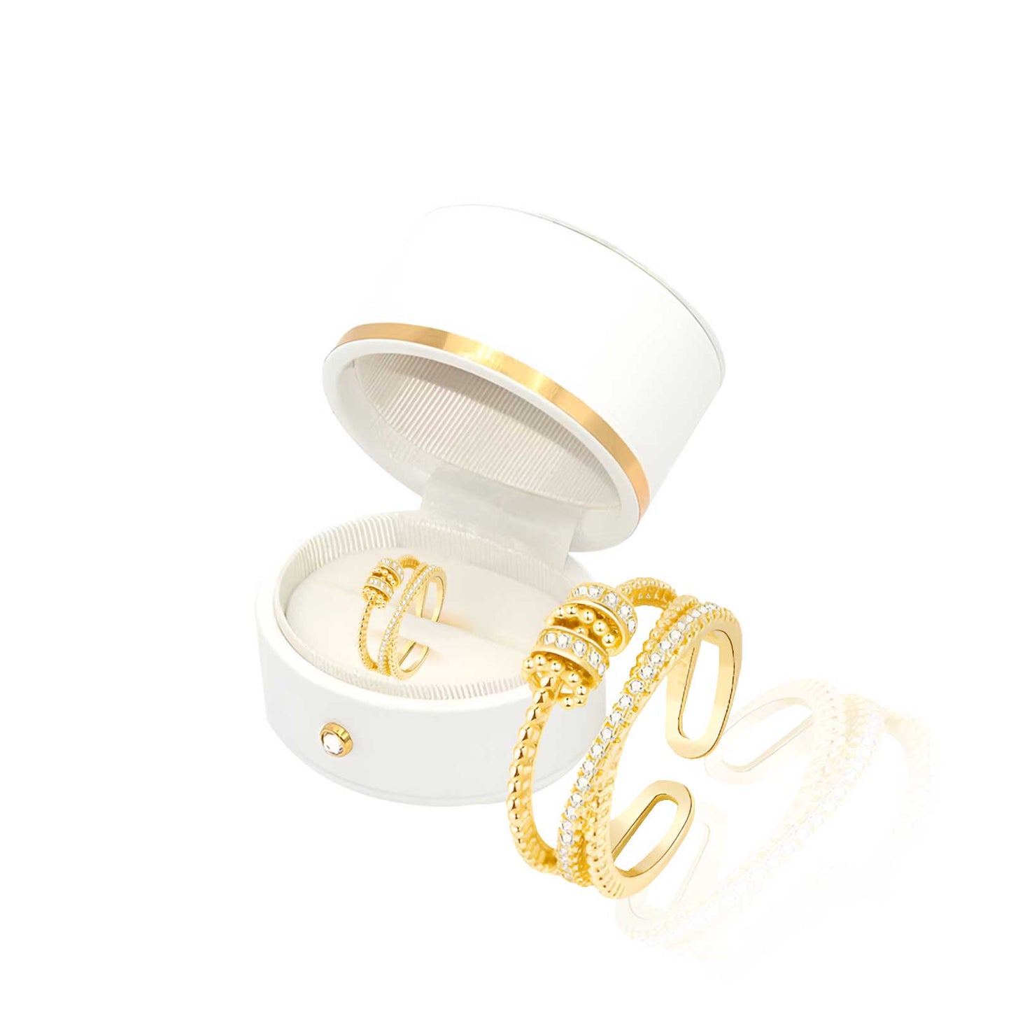 MetaboRing™ Threanic Triple Fidget Ring – Stoffwechsel steigern, entgiften und Gewichtsverlust unterstützen