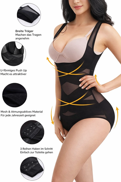 Shapewear Body Damen | Nahtlos & Figurformend | Bauchweg-Effekt | CurvaSilk